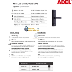 Khoá cửa điện tử Adel US12-LB7B