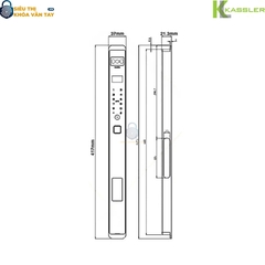KL-599 VS phù hợp lắp đặt cho cửa nhôm Xingfa, cửa sắt, cửa kính có độ dày từ 30 đến 90mm
