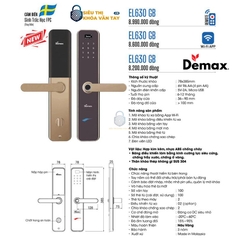Khoá vân tay cửa gỗ Demax EL630 là lựa chọn lý tưởng cho ngôi nhà thông minh hiện đại