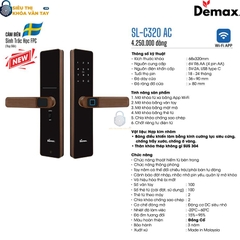 Với thiết kế sang trọng và công nghệ bảo mật tiên tiến, Demax SL-C320 phù hợp với nhiều loại cửa gỗ