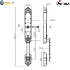 Khoá vân tay đại sảnh Demax EL819 sở hữu thiết kế sang trọng, phù hợp với biệt thự và nhà cao cấp