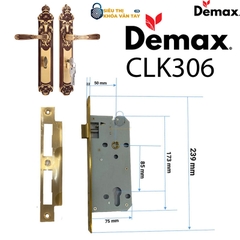 Khóa Cơ Cửa Chính Demax CLK306 BRASS