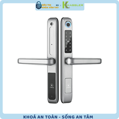 Khóa vân tay Kassler cửa nhôm KL-599 RG nổi bật với màu sắc Rose Gold sang trọng và hiện đại