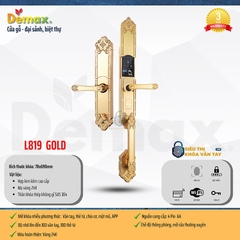 Khoá vân tay đại sảnh Demax EL819 sở hữu thiết kế sang trọng, phù hợp với biệt thự và nhà cao cấp