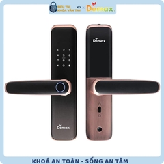 Khóa vân tay cửa gỗ Demax EL268 là lựa chọn lý tưởng cho cửa thông phòng và cửa chính gỗ