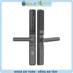 Khóa vân tay Kassler cửa nhôm KL-68BL được thiết kế hiện đại, phù hợp với cửa nhôm đố nhỏ