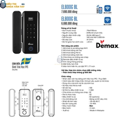 Khóa Vân Tay Cửa kính Demax EL800G