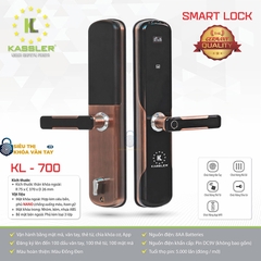 Khóa vân tay Kassler cửa gỗ KL-700 là mẫu khóa thông minh hiện đại, phù hợp với cửa gỗ truyền thống và cửa gỗ cao cấp