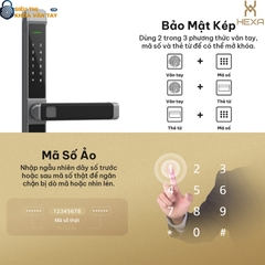 Khóa vân tay cửa nhôm Hexa A100