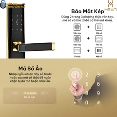 Khóa vân tay cửa gỗ Hexa L100