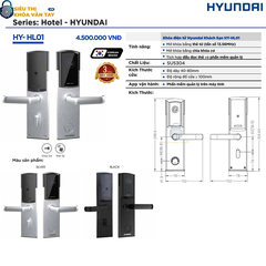 Khóa khách sạn Hyundai HY-HL01 Black – Thiết kế hiện đại, tiện lợi