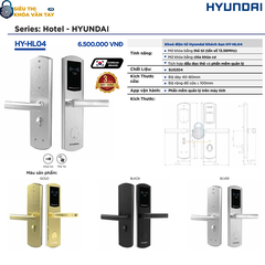 Khóa cửa khách sạn Hyundai HY-HL04 Black – Tiện lợi và an toàn cho người dùng