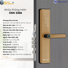 Khóa vân tay cửa gỗ Osuno OSN-3306