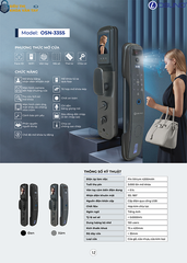 Khóa vân tay cửa gỗ Osuno OSN-3355