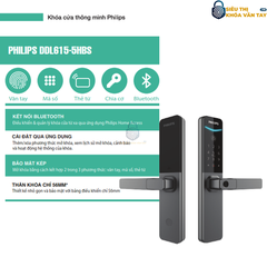 Khóa cửa vân tay Philips DDL615-5HBS