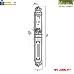 Khóa thông minh cổ điển Giovani GSL-C91A137, an toàn vượt trội và thiết kế đẹp mắt cho mọi không gian