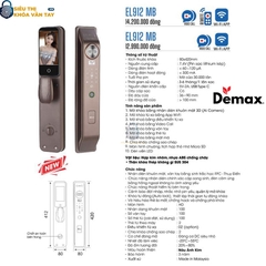 Khoá Vân Tay Cửa Gỗ Demax EL912