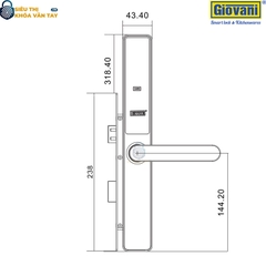 Khóa thông minh Giovani GSL-D103, bảo vệ an toàn cho khách sạn và dễ sử dụng