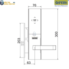 Khóa thông minh Giovani GSL-117C99, dễ sử dụng và bảo vệ an toàn cho khách sạn