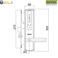Khóa cửa thông minh Giovani GSL-156C136 dễ dàng sử dụng và bảo vệ an ninh cho khách sạn