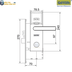 Khóa thông minh Giovani GSL-26C70, giải pháp an ninh lý tưởng cho khách sạn, dễ dàng sử dụng