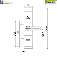Khóa thông minh khách sạn Giovani GSL-89C87 chính hãng cao cấp