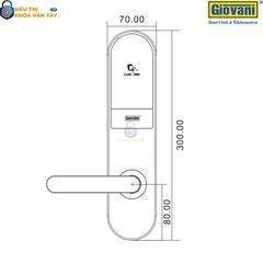 Khóa thông minh khách sạn Giovani GSL-T503 với thiết kế hiện đại và bảo mật cao