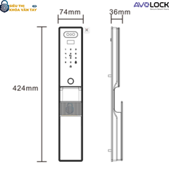 Avolock AL 75TFV là mẫu khóa điện tử tích hợp vân tay và mã số