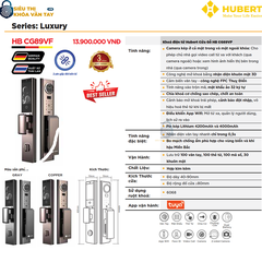 Khóa vân tay cửa gỗ Hubert CG89VF