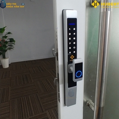 Lắp đặt khóa vân tay cửa nhôm Hubert CN39 cho cửa nhà bạn