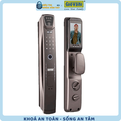 Khóa vân tay Giovani GLS-G515G màu nâu đồng, an ninh cao cho cửa gỗ, thiết kế sang trọng
