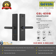 Khóa vân tay Giovani cửa gỗ GSL-630B màu đen
