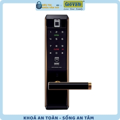 Khóa vân tay Giovani GSL-F66 màu đen cho cửa gỗ.