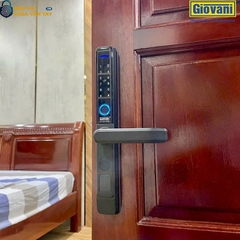 Khóa vân tay Giovani GSL-582B màu đen, tính năng bảo mật tuyệt đối cho cửa nhôm, dễ dàng lắp đặt