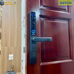 Khóa vân tay Giovani GSL-582B màu đen, bảo vệ an toàn cho cửa nhôm, thiết kế sang trọng