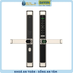 Khóa vân tay Giovani GSL-8801G màu vàng, bảo mật cao cho cửa nhôm, thiết kế sang trọng