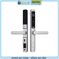 Khóa vân tay Giovani GSL-K511S màu bạc, bảo mật cao cho cửa nhôm, thiết kế tinh tế