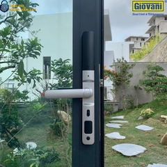 Khóa vân tay Giovani GSL-K511S màu bạc, bảo vệ an toàn cho cửa nhôm, thiết kế sang trọng