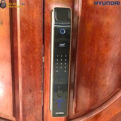 Khóa vân tay Hyundai HY-SLA808 Black cao cấp cho cửa gỗ hiện đại