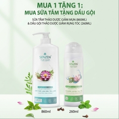 Mua 1 tặng 1 - Sữa Tắm Thảo Dược Giảm Mụn SenZen 860ML