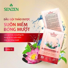 DẦU GỘI THẢO DƯỢC SUÔN MỀM BÓNG MƯỢT SENZEN 12 GÓI x 6ML