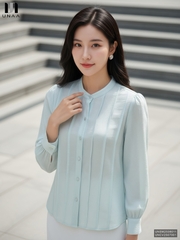 Sơ mi tơ cổ tàu kiểu cách UNSM2508011