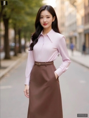 Sơ mi trendy Unaa kiểu cách mới nhất UNSM2507023