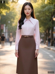 Sơ mi trendy Unaa kiểu cách mới nhất UNSM2507023