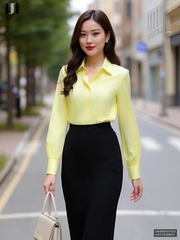 Sơ mi trendy Unaa kiểu cách mới nhất UNSM2507023