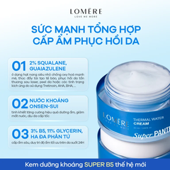 Kem dưỡng da LOMERE SUPER PANTHENOL THERMAL WATER CREAM 50ml
