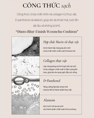 Phấn Nước Dinto Cushion Blur-Glowy Wooncho 942 Sage Wooncho- 12g