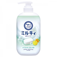 Sữa tắm bọt mịn dịu nhẹ hương cam chanh COW Milky Body Soap 500ml - 4901525011686