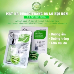 Mặt nạ giúp làm trắng,dưỡng ẩm da(THE NATURE BOOK ALOE VERA POPPY FLOWER AMPOULE MASK)25g/chiếc
