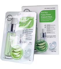Mặt nạ giúp làm trắng,dưỡng ẩm da(THE NATURE BOOK ALOE VERA POPPY FLOWER AMPOULE MASK)25g/chiếc